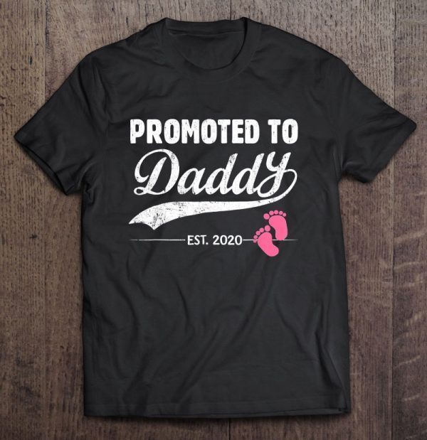 Promoted to daddy est 2020 footprint version2 shirt