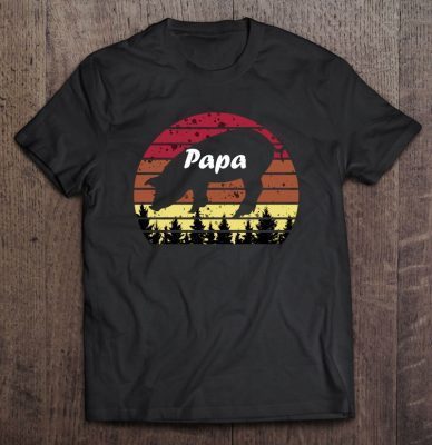 Papa pig forest pet animals vintage version shirt