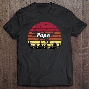 [title]papa dinosaurs forest pet animals vintage version shirt