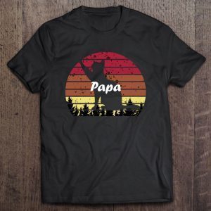 Papa cat forest pet animals vintage version shirt