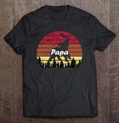Papa elephant forest pet animals vintage version shirt