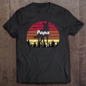 Papa dog forest pet animals vintage version shirt