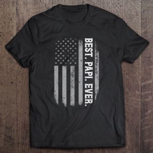 Best papi ever american flag version shirt