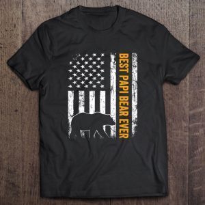 Best papi bear ever american flag version shirt