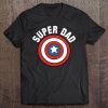 Super dad captain america shield version shirt