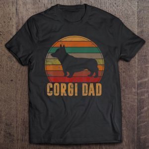 Retro corgi dad shirt