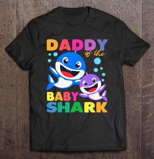 Daddy of the baby shark birthday daddy shark shirt