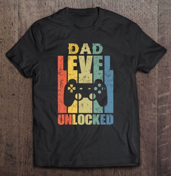 Dad level unlocked game controller vintage version shirt