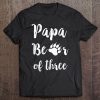 Papa bear of three bear paw print version shirt