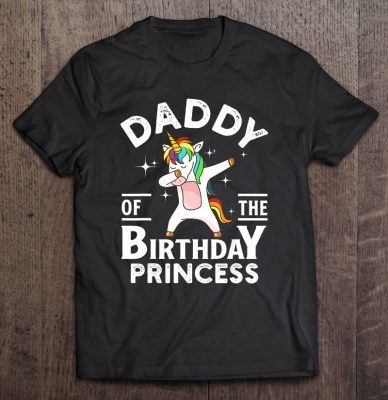 Daddy of the birthday princess dabbing unicorn version shirt