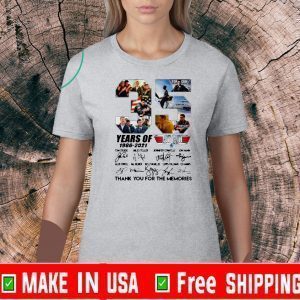 35 Years Of Top Gun 1986-2021 All Characters Signatures Tee Shirts