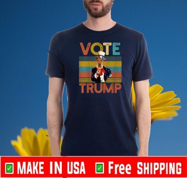 Airedale Terrier Want You Vote For Donald Trump Vintage T-Shirt