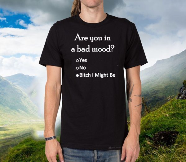 Official Are You In A Bad Mood Yes No Bitch I Might Be T-Shirt