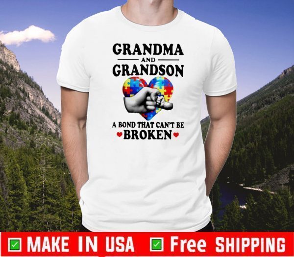 Autism Grandma and Grandson a bond that can’t be broken Official T-Shirt