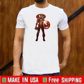 NFL Captain America Marvel Avengers Endgame Football Sports San Francisco 49ers Gift T-Shirt