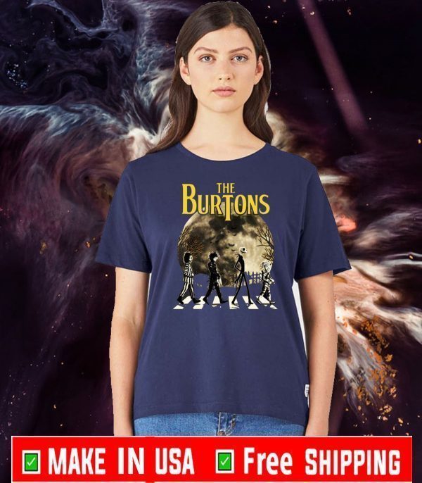 The Burtons Jack Skellington Mars Attacks Edward Scissorhand Abbey Road Halloween 2020 T-Shirt
