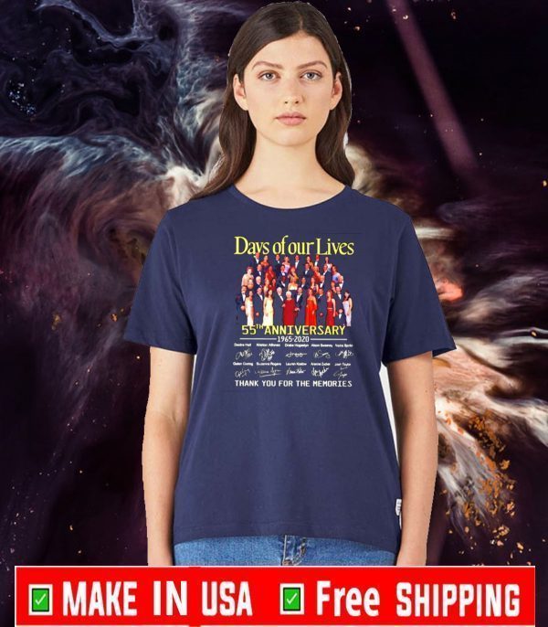 Days of our Lives 55th anniversary 1965 2020 thank you for the memories Tee Shirts