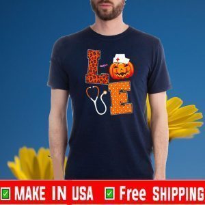 Love Nurse Pumpkin Halloween Official T-Shirt