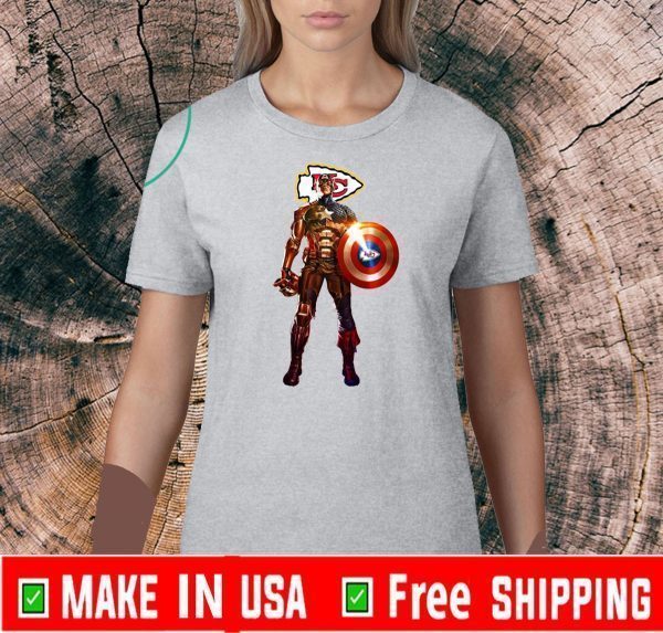 NFL Captain America Marvel Avengers Endgame Football Sports Kansas City Chiefs 2020 T-Shirt