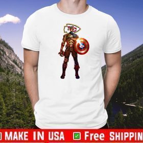 NFL Captain America Marvel Avengers Endgame Football Sports Kansas City Chiefs 2020 T-Shirt