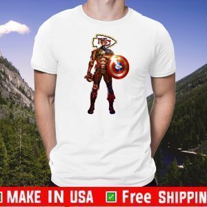 NFL Captain America Marvel Avengers Endgame Football Sports Kansas City Chiefs 2020 T-Shirt