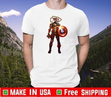 NFL Captain America Marvel Avengers Endgame Football Sports Kansas City Chiefs 2020 T-Shirt