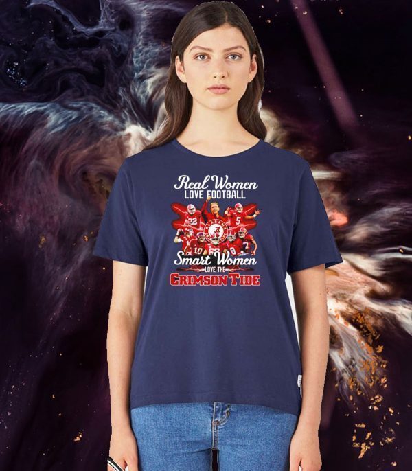 Real women love football smart women love the Crimson Tide Official T-Shirt