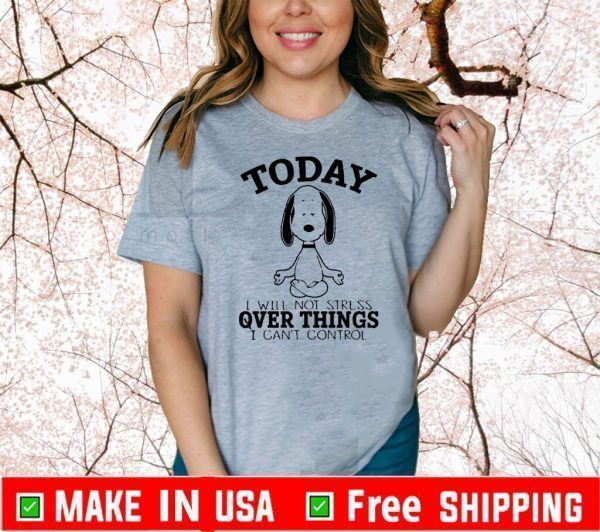 Snoopy today I will not stress over things 2020 T-Shirt