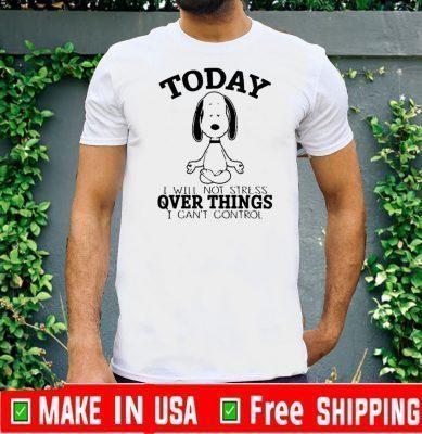 Snoopy today I will not stress over things 2020 T-Shirt