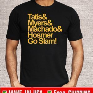 Tatis Myers Machado Hosmer Go Slam Diego Shirts