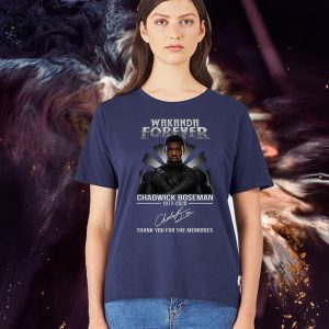 Wakanda Forever Chadwick Boseman 1977 2020 Signature Thank You For The Memories Shirts