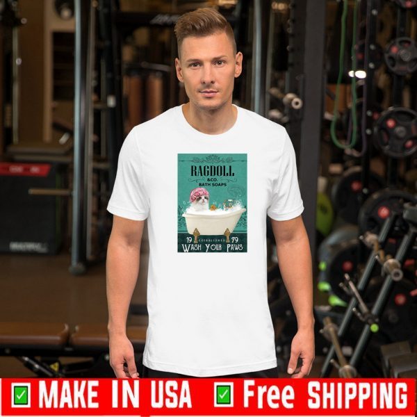bath soap company ragdoll wash your paws cat vintage 2020 T-Shirt