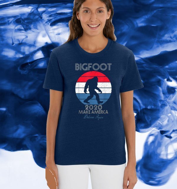 2020 Make America Believe Again Bigfoot Vintage T-Shirt