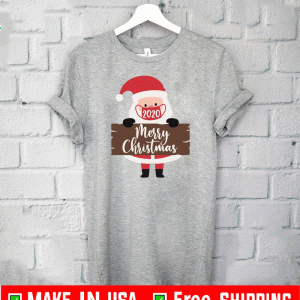 2020 Santa Claus With Mask Funny Merry Christmas Tee Shirts