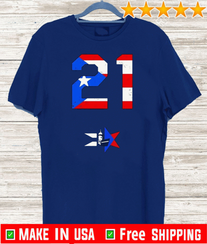 21 Proud For Puerto Rico American Flag Tee Shirts