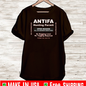 Antifa Hunting Permit T-Shirts