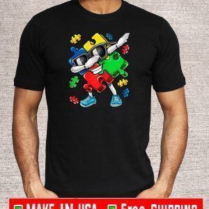 Autism Awareness Dabbing Puzzle Piece Shirt