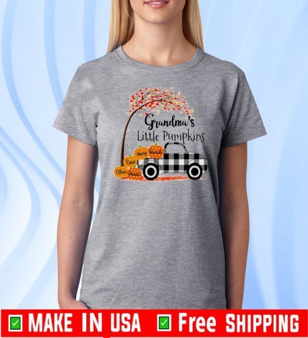 Autumn Grandma’s little pumpkins Jessica Ethan Rose Henry Hannah 2020 T-Shirt