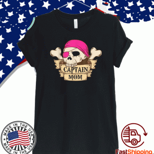 Awesome Captain Mom Pirate Halloween Skull T-Shirt