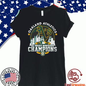 Baseball team Oakland Athletics 2020 Al-West Division Champions Tee Shirts