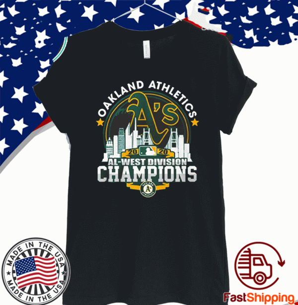 Baseball team Oakland Athletics 2020 Al-West Division Champions Tee Shirts