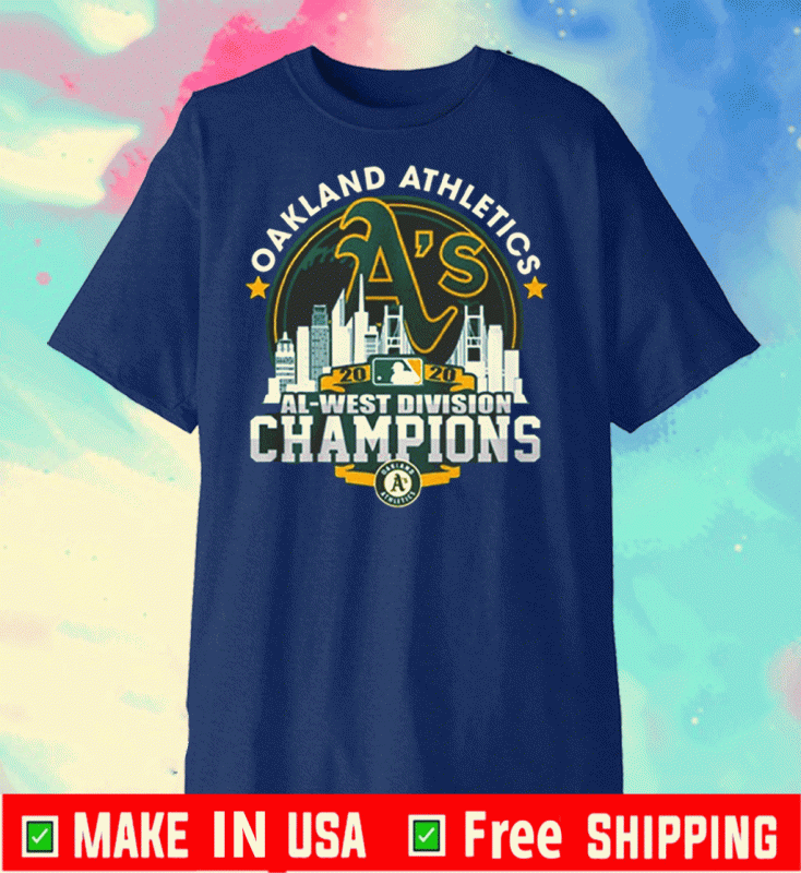 Baseball team Oakland Athletics 2020 Al-West Division Champions Tee Shirts
