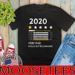 7.6 Billion Reviews 2020 Very Bad Would Not Recommend 2020 T-Shirt