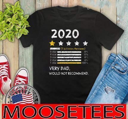 7.6 Billion Reviews 2020 Very Bad Would Not Recommend 2020 T-Shirt