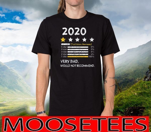 7.6 Billion Reviews 2020 Very Bad Would Not Recommend 2020 T-Shirt