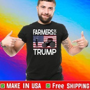 Farmers For Trump 2020 Vintage US Flag T-Shirt