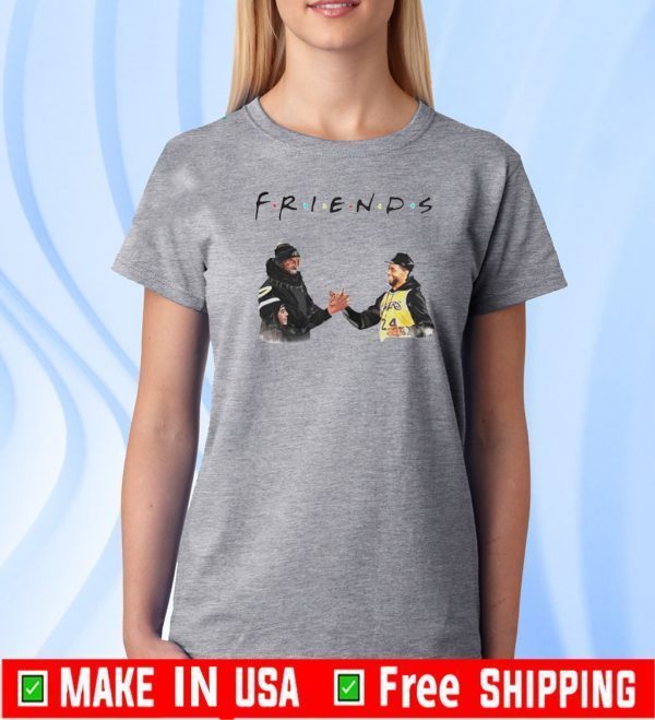 Pray For Kobe Bryant Gigi Bryant and Chadwick Boseman Forever Friends T-Shirt