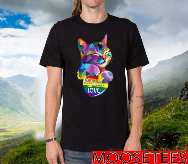 LGBT Cat love is love T-Shirt - #LGBTQ#2020