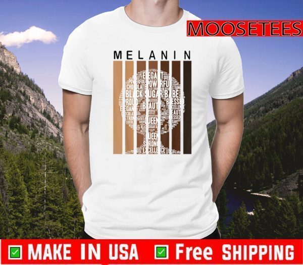 Melanin Shades Afro Queen Wordart Shirt