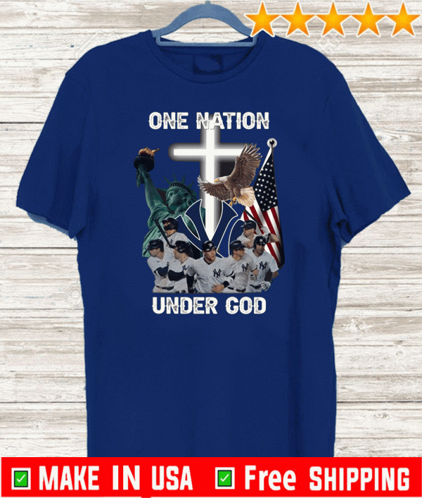 New York Yankees one nation under God Flag US T-Shirt